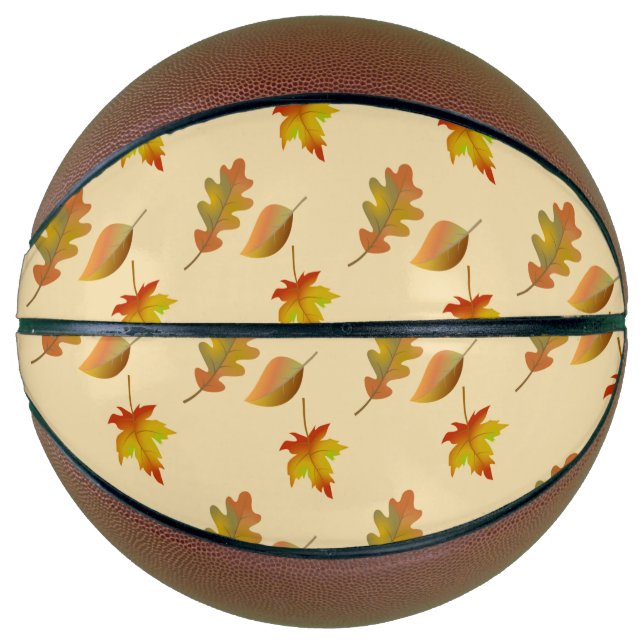 Balón De Baloncesto Hojas de roble acogedoras de arce de otoño (Anverso)