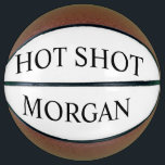 Balón De Baloncesto Hot Shot personalizado<br><div class="desc">Baloncesto de tiro caliente personalizado con tu nombre.</div>