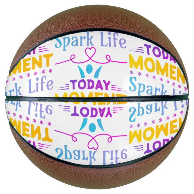 Balón De Baloncesto Hoy, momento, vida de chispa (Anverso)