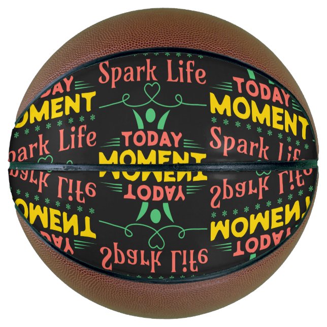 Balón De Baloncesto Hoy, momento, vida de chispa (Anverso)