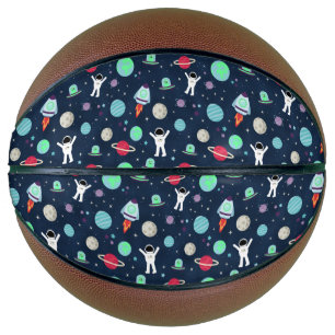 Balón De Baloncesto Ilustración de patrón espacial