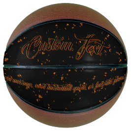 Balón De Baloncesto Incendio Desata Sobreposición Nombre Cita Quema Ce