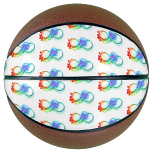 Balón De Baloncesto Infinidad con las medusas del arcoiris