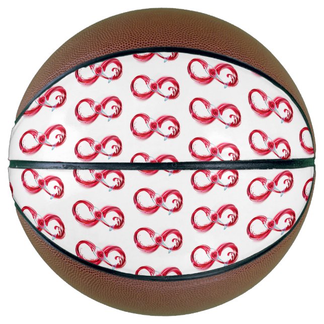 Balón De Baloncesto Infinito con vino Rojo (Anverso)