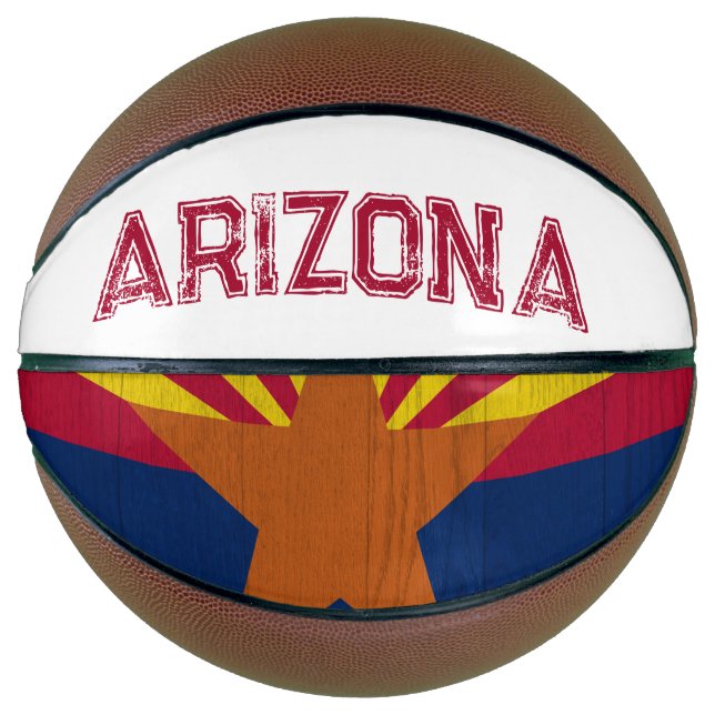 Balón De Baloncesto La bandera de Arizona Starburst Rugged (Anverso)
