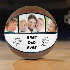 Balón De Baloncesto La mejor foto de papá jamás personalizada