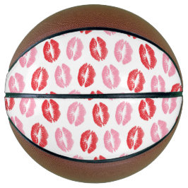 Balón De Baloncesto Labios rojos y rosados, patrón de labios, labios,