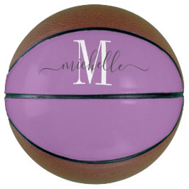 Balón De Baloncesto Lavanda Monogramada personalizada