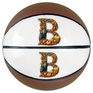 Balón De Baloncesto Letra B al estilo de Acción de Gracias