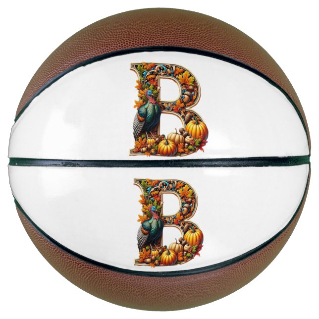 Balón De Baloncesto Letter B in Thanksgiving style (Anverso)