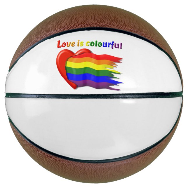 Balón De Baloncesto LGBT rainbow 2 - Love Basketball (Anverso)