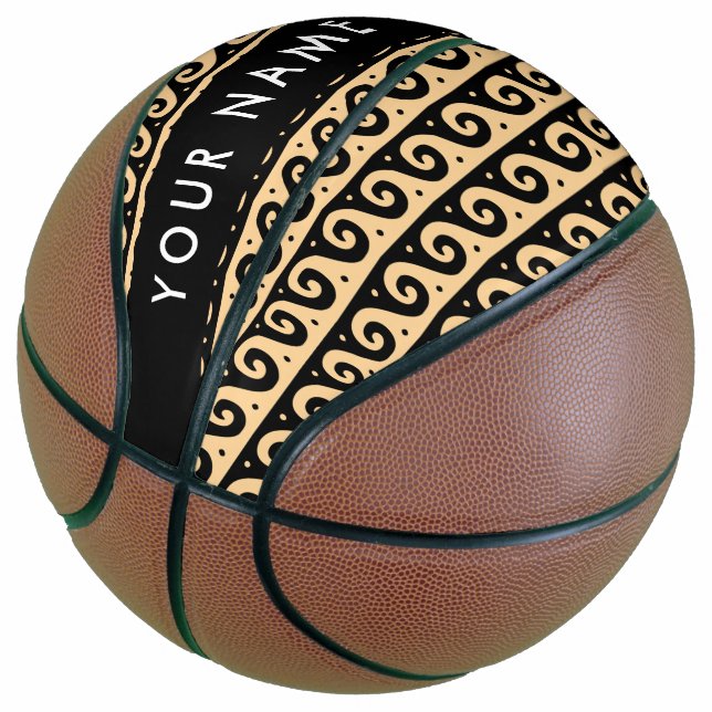 Balón De Baloncesto Llave de malandrina griega, llave de ola, marrón,  (Angular)