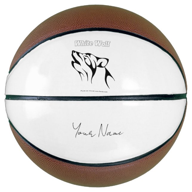 Balón De Baloncesto Lobo blanco (Anverso)