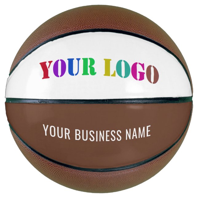 Balón De Baloncesto Logo de la Compañía personalizado Texto Promociona (Anverso)
