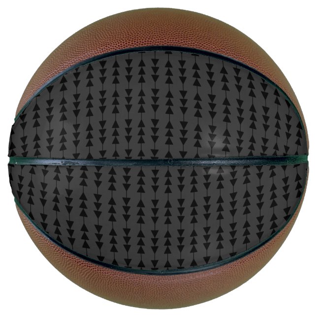 Balón De Baloncesto Los triángulos colgantes negros modernos y elegant (Anverso)