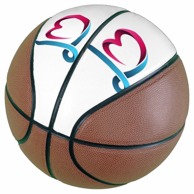 Balón De Baloncesto Love Heart Script Basketball - Custom Romantic (Angular)