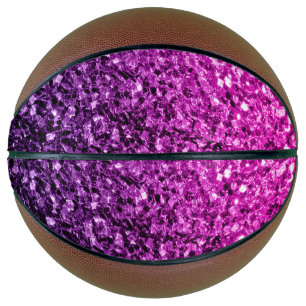 Balón De Baloncesto Luces oscuros purpurinas rosados oscuros morados