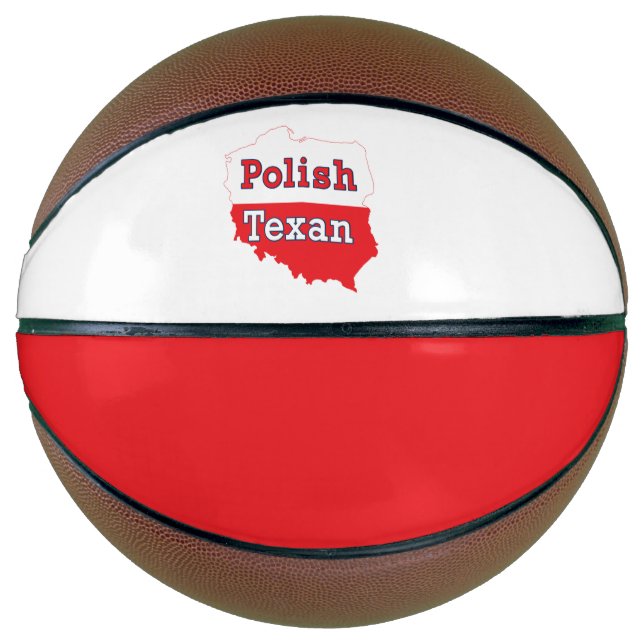 Balón De Baloncesto Mapa polaco texana (Anverso)