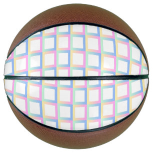 Balón De Baloncesto Marcos de patrones de gradiente simétricos blancos