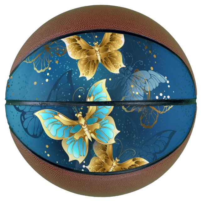 Balón De Baloncesto Mariposas doradas (Anverso)