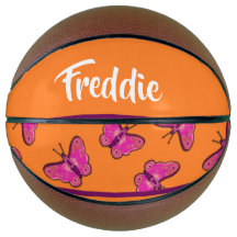 Mariposas rosas y púrpuras en el naranja