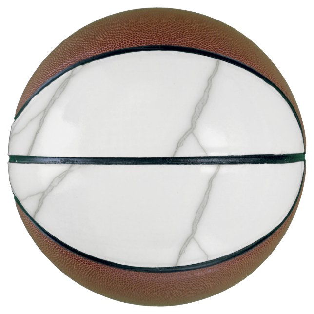 Balón De Baloncesto Mármol Blanco (Anverso)