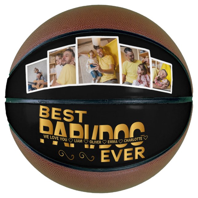 Balón De Baloncesto Mejor familia de Personalizados papi nunca 5 Foto  (Anverso)