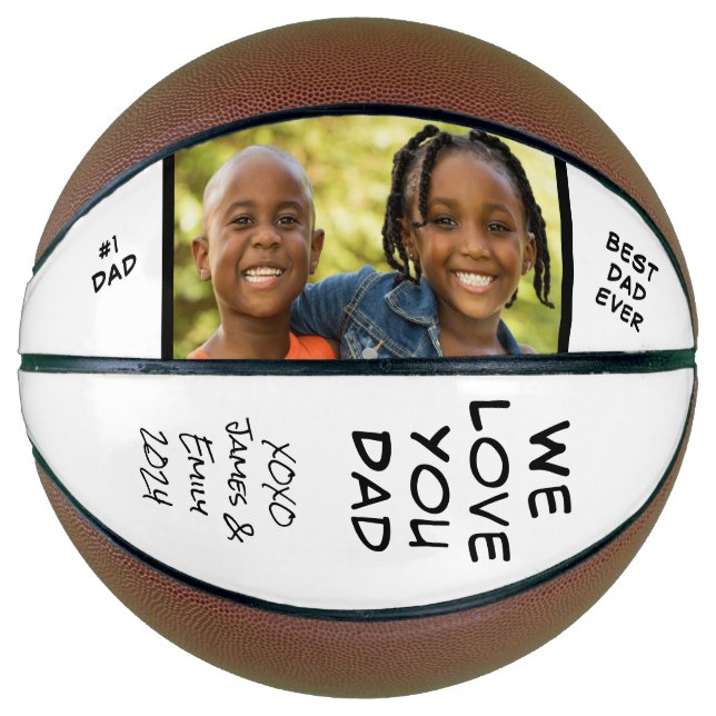 Balón De Baloncesto Mejor foto de papá (Anverso)