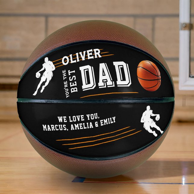 Balón De Baloncesto Mejor Jugador de Papá Silhouette Padre Keepsake (Subido por el creador)