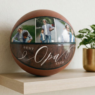 Balón De Baloncesto Mejor Opa de cuero para el día del padre foto Keep
