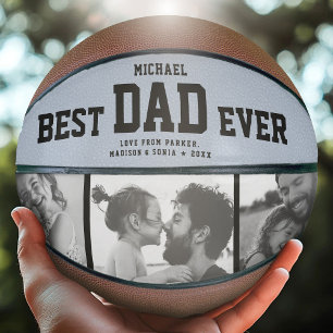 Balón De Baloncesto MEJOR PADRE QUE EL Collage de fotos único de moda 