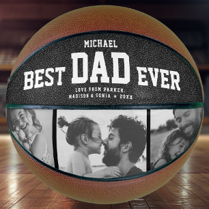 Balón De Baloncesto MEJOR PADRE QUE EL Collage de fotos único de moda 