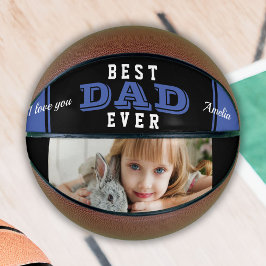 Balón De Baloncesto Mejor Papá Azul Tipografía Foto