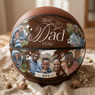 Balón De Baloncesto Mejor Papá del Mundo Fotografía Collage Recuerdo M