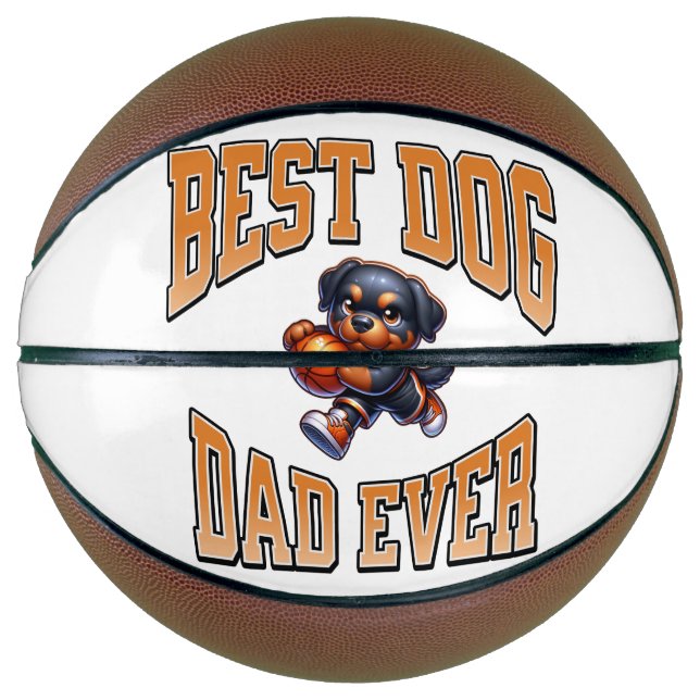 Balón De Baloncesto Mejor Papá Perro - Diseño de regalo de baile de ba (Anverso)
