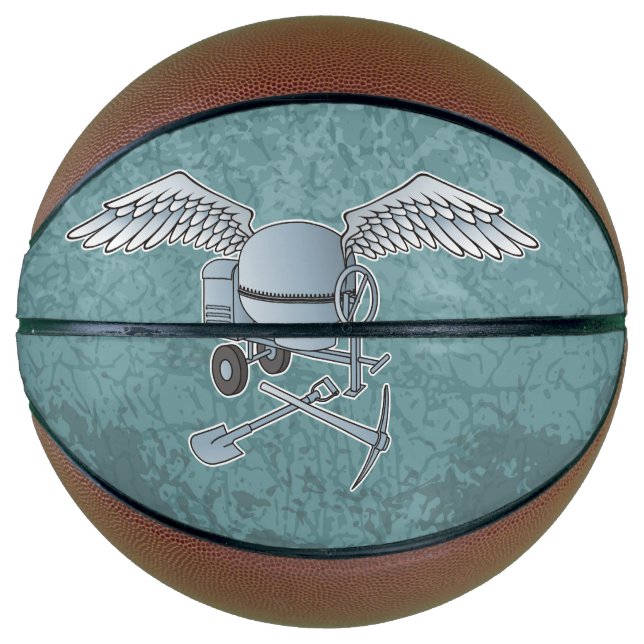 Balón De Baloncesto Mezcla de hormigón azul-gris (Anverso)