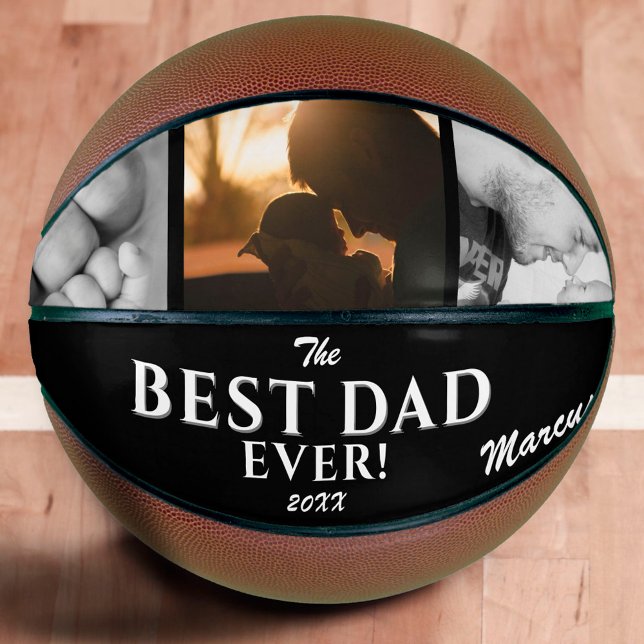 Balón De Baloncesto Modern Best Dad Ever Father`s Day Keepsake 3 Photo (Subido por el creador)