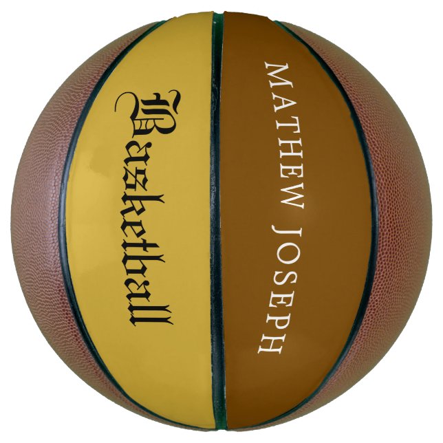 Balón De Baloncesto Modern Custom Basketball Featuring Your Name (Vertical)