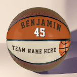 Balón De Baloncesto Modern Custom Basketball with Team Name Number<br><div class="desc">Modern Custom Basketball with Team Name Number. This custom and personalized basketball is a perfect gift for basketball players,  teammates,  coaches,  your friends and family. Personalize it with your team name,  number and your name. A great keepsake to remember your favorite sport.</div>