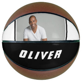 Balón De Baloncesto Moderna foto de texto de nombre personalizado en b
