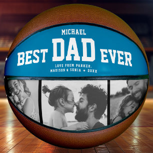 Balón De Baloncesto Moderna mejor papá jamás Collage de fotos Guay Ret