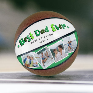 Balón De Baloncesto Moderno 4 Foto 'Mejor Papá Nunca' Keepsake