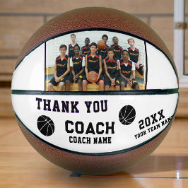 Balón De Baloncesto Moderno Gracias entrenador Equipo de Rótulo Foto B