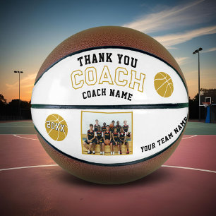 Balón De Baloncesto Moderno Gracias Equipo entrenador Foto Baloncesto
