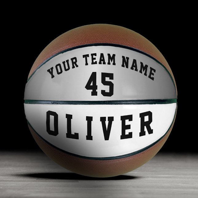 Balón De Baloncesto Moderno jugador metálico plateado número de nombre (Subido por el creador)
