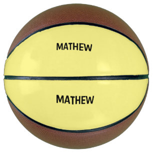 Balón De Baloncesto monograma de letra inicial simple añade tu nombre
