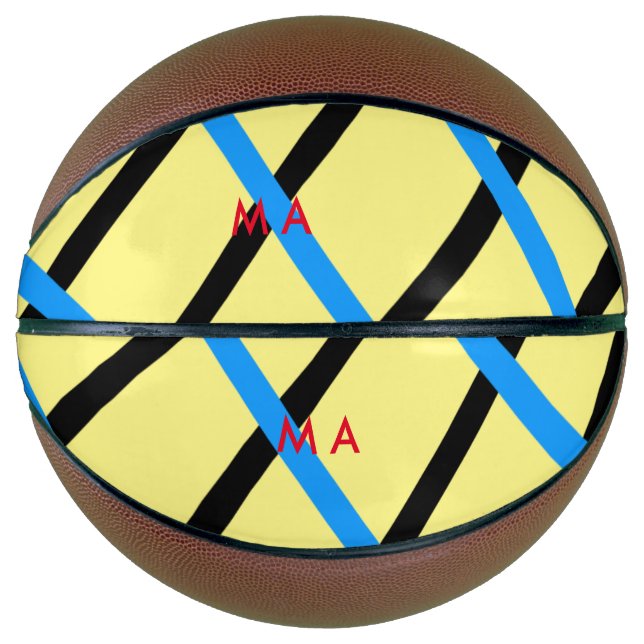 Balón De Baloncesto Monograma simple añada su letra de nombre man mini (Anverso)