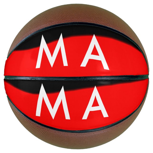 Balón De Baloncesto Monograma simple añada su letra de nombre man mini (Anverso)