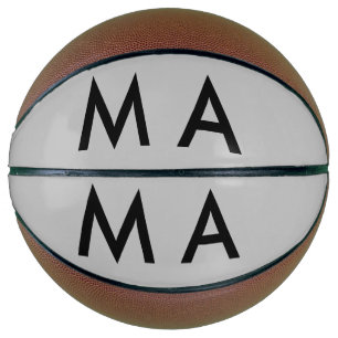 Balón De Baloncesto Monograma simple añade tu letra nombre hombre mini