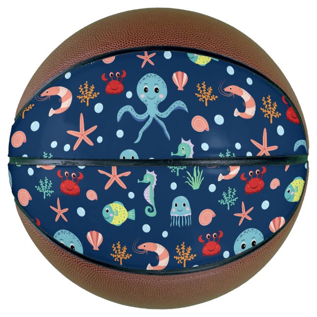 Balón De Baloncesto Mundo Marino (Anverso)